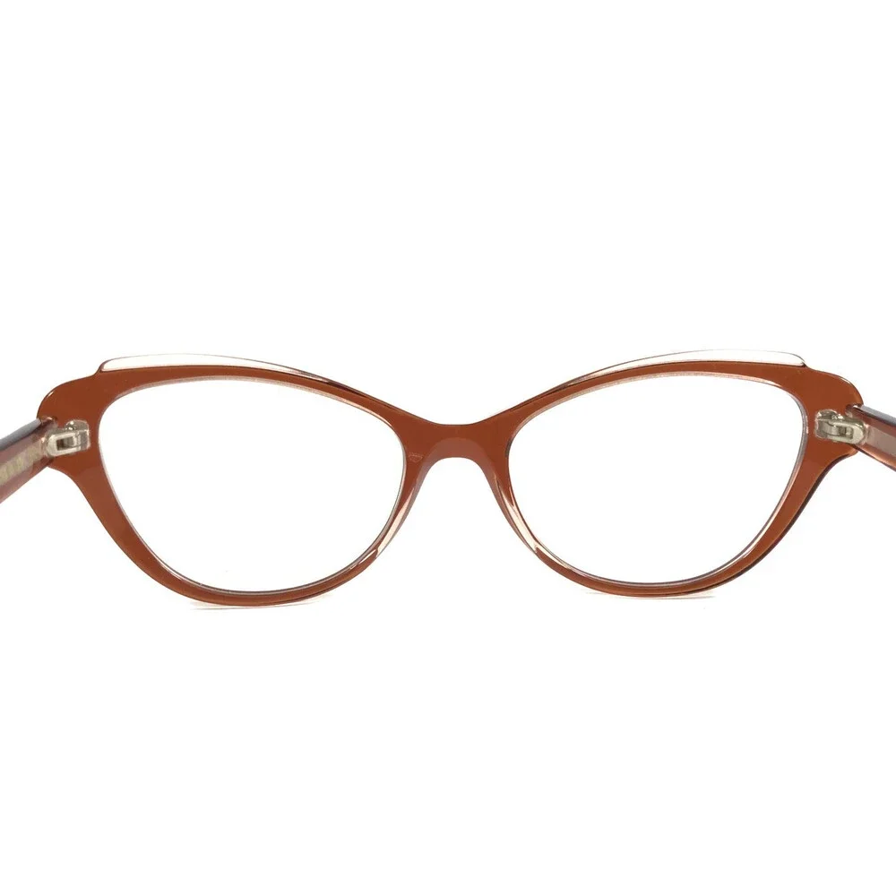 Caroline Abram Eyeglasses Frames BINETTE 43 Clear Reddish Brown 51-19-140